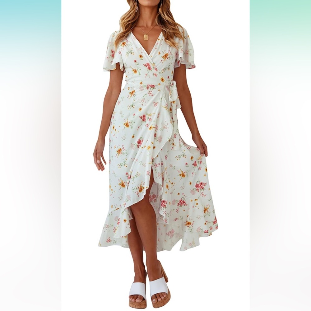 Floral wrap dress